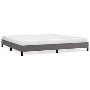 Rám postele šedá 200 x 200 cm umělá kůže - obrázek 2