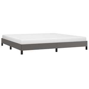 Rám postele šedá 200 x 200 cm umělá kůže - obrázek 3