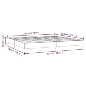 Rám postele šedá 200 x 200 cm umělá kůže - obrázek 9