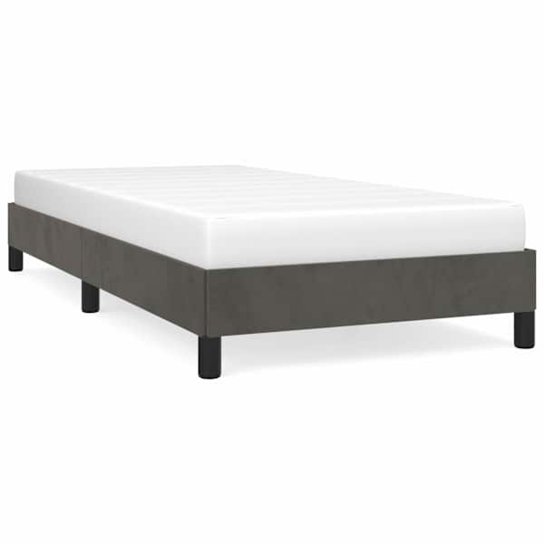 vidaXL voodiraam ilma madratsita, tumehall, 80x200 cm, samet