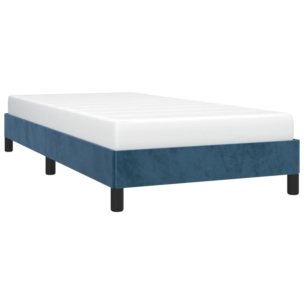 vidaXL Bedframe zonder matras 80x200 cm fluweel donkerblauw afbeelding