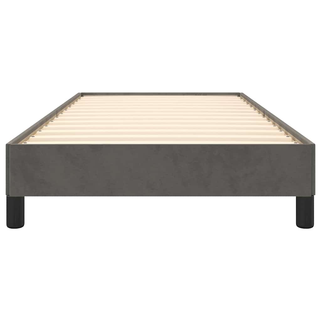vidaXL Bedframe zonder matras 90x190 cm fluweel donkergrijs grijs, foto 4
