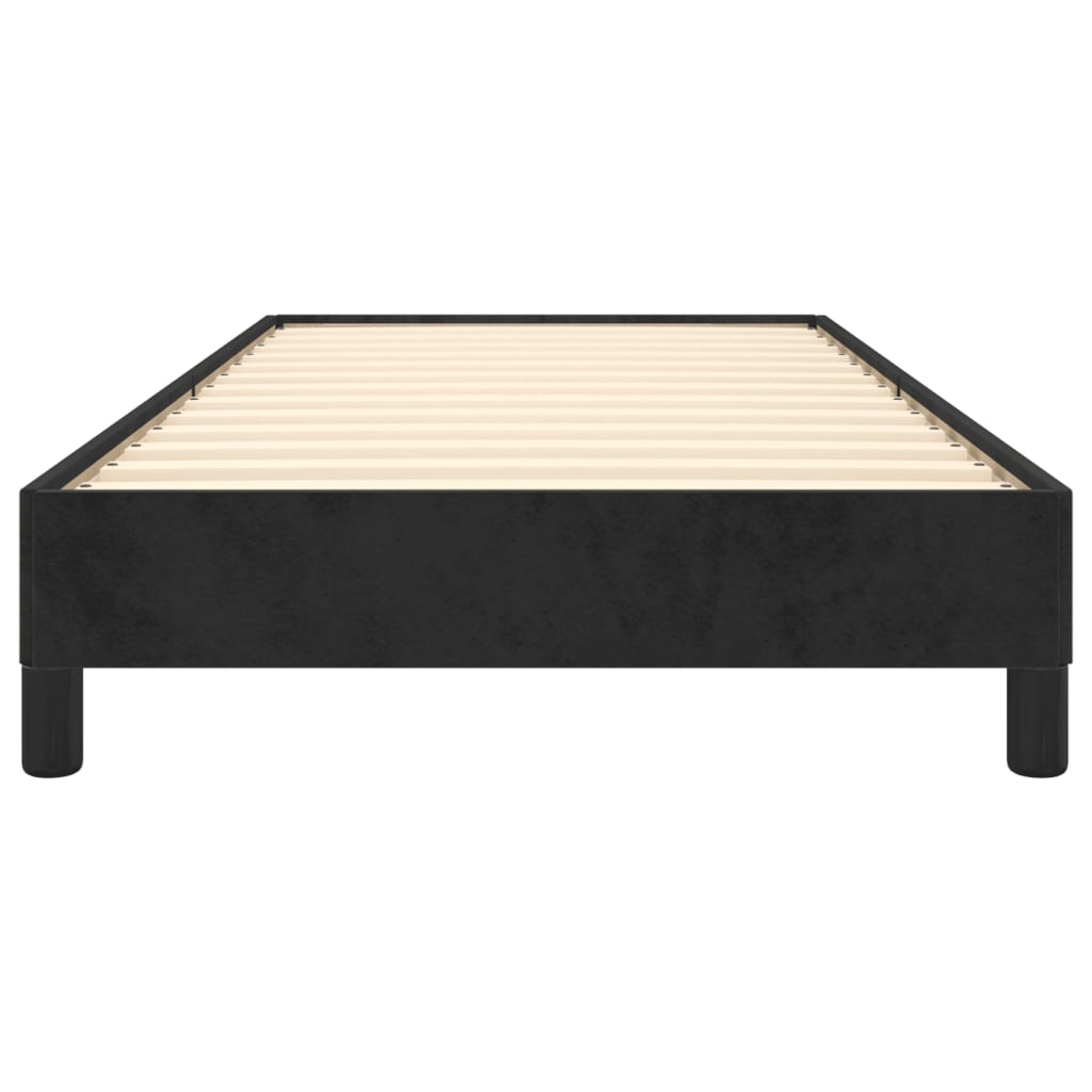 Cadru de pat, negru, 90x190 cm, catifea