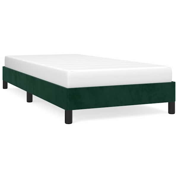 vidaXL Voodiraam ilma Madratsita Tumeroheline 90x190 cm samet