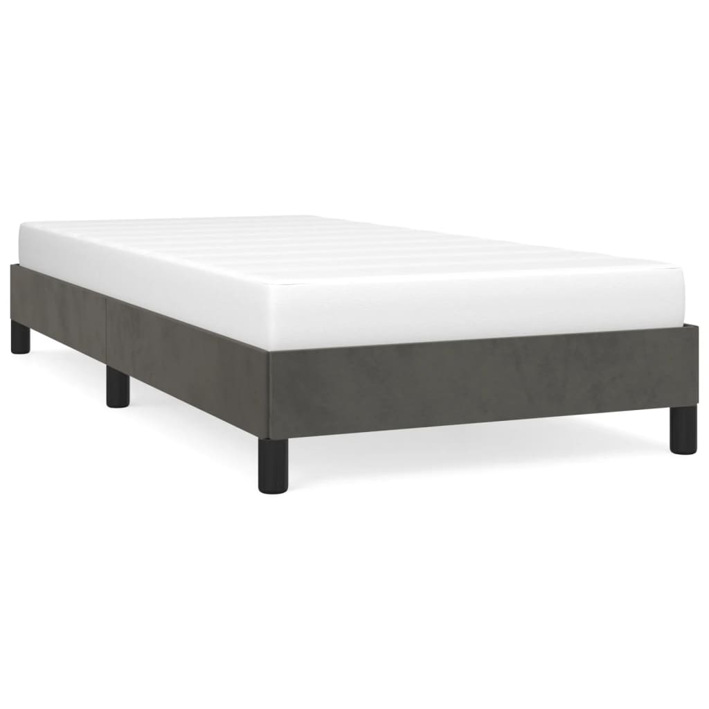 VidaXL Bedframe Zonder Matras 90x200 Cm Fluweel Donkergrijs