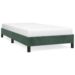 Rám postele bez matrace tmavě zelená 90 x 200 cm samet - obrázek 2