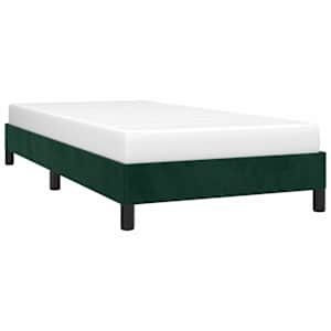 Rám postele bez matrace tmavě zelená 90 x 200 cm samet - obrázek 3