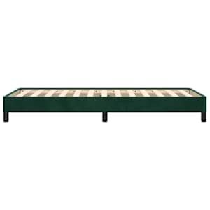 Rám postele bez matrace tmavě zelená 90 x 200 cm samet - obrázek 6