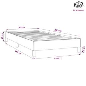 Rám postele bez matrace tmavě zelená 90 x 200 cm samet - obrázek 9