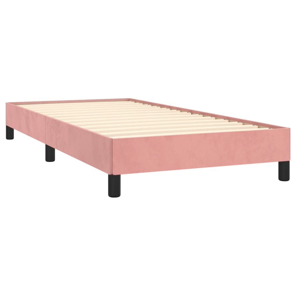 vidaXL Bedframe fluweel roze 90x200 cm afbeelding