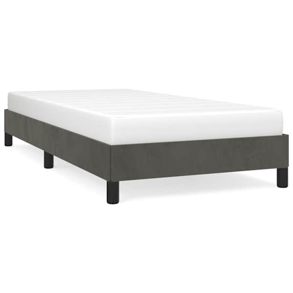 vidaXL voodiraam ilma madratsita, tumehall, 100x200 cm, samet