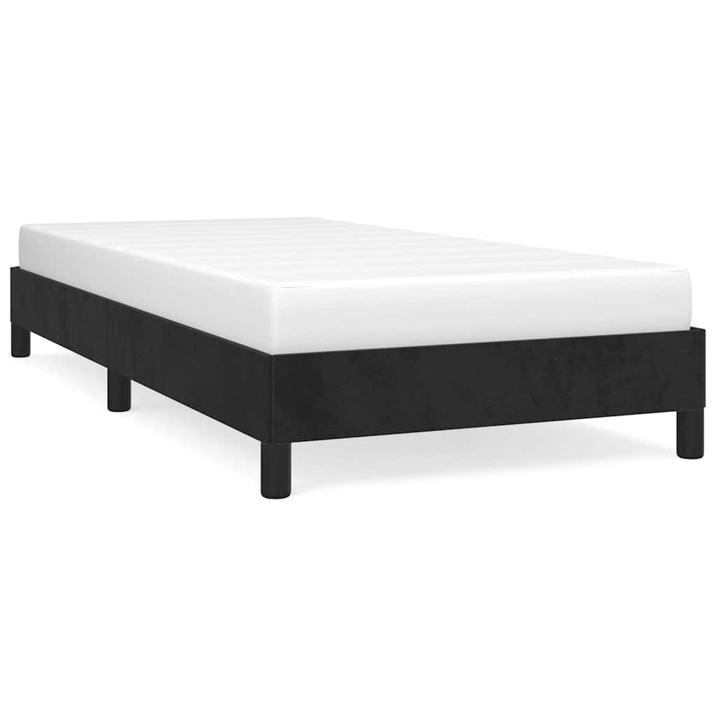 vidaXL Rám postele bez matrace černý 100 x 200 cm samet