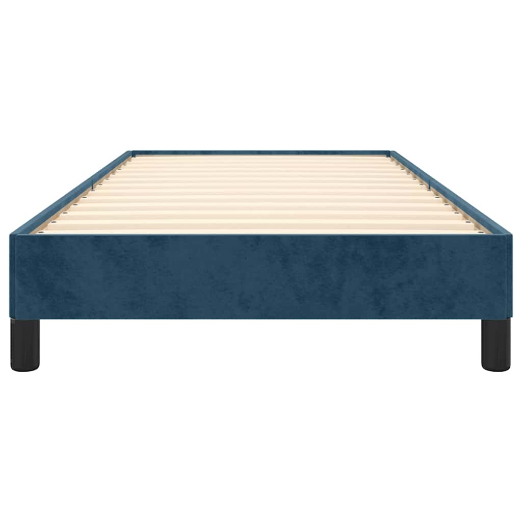 vidaXL Bedframe zonder matras 100x200 cm fluweel donkerblauw blauw, foto 4