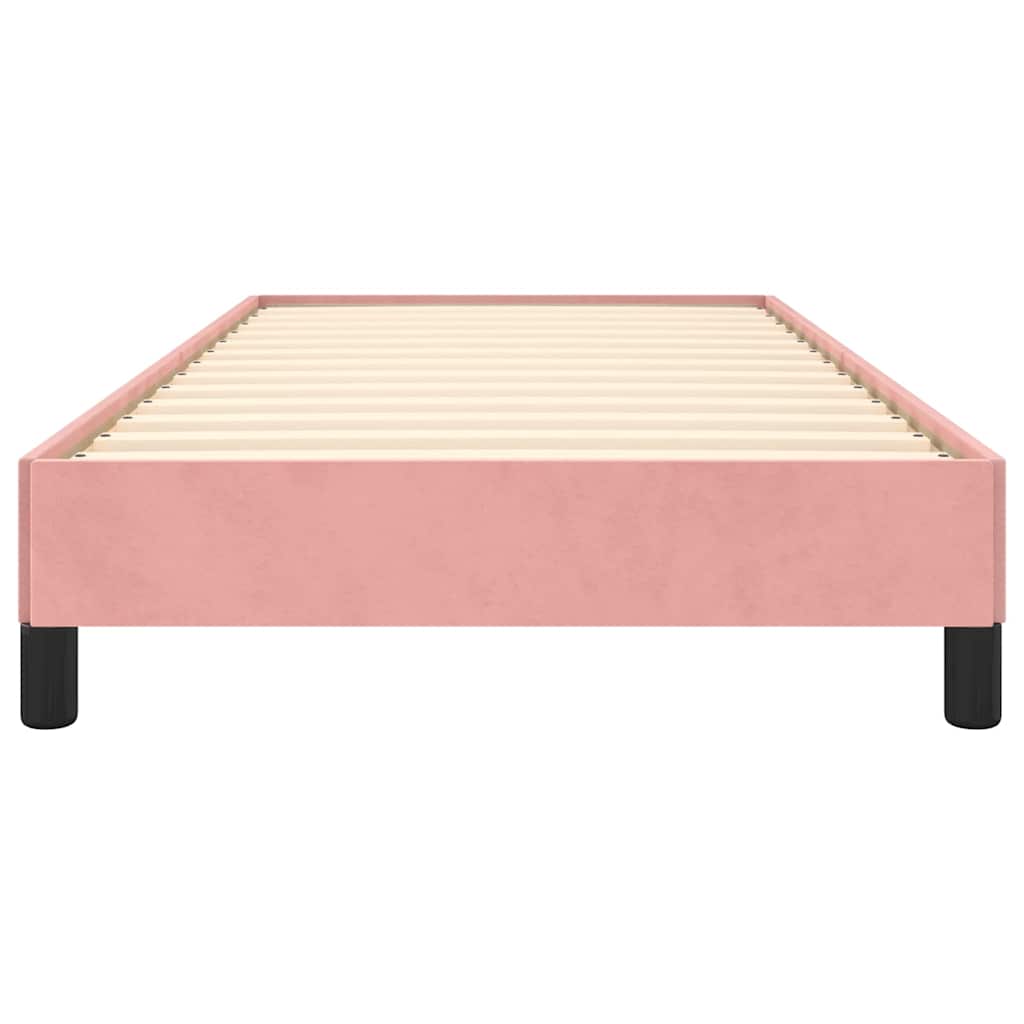 vidaXL Bedframe fluweel roze 100x200 cm, foto 4