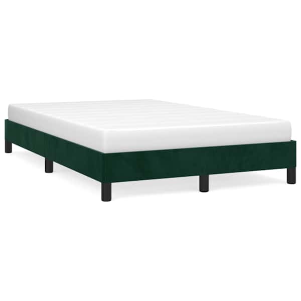 vidaXL Voodiraam ilma Madratsita Tumeroheline 120x200 cm samet