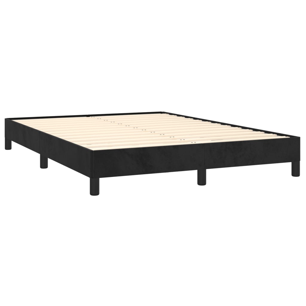 vidaXL Bedframe zonder matras 140x200 cm fluweel zwart afbeelding