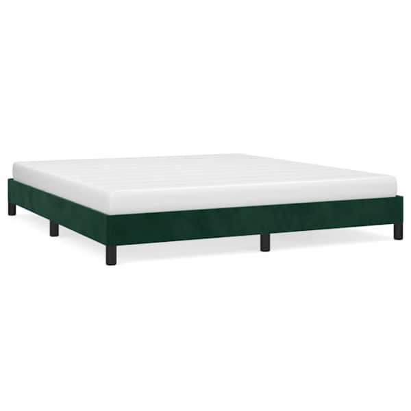 vidaXL Voodiraam ilma Madratsita Tumeroheline 160x200 cm samet