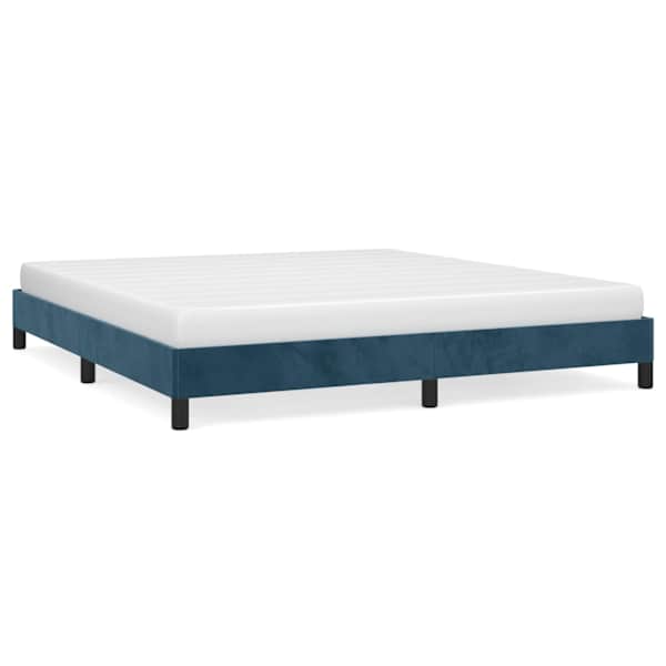 vidaXL Voodiraam ilma Madratsita Tumesinine 160x200 cm samet
