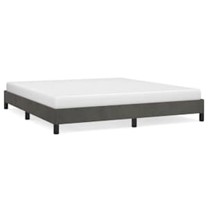 vidaXL voodiraam ilma madratsita, tumehall, 180x200 cm, samet