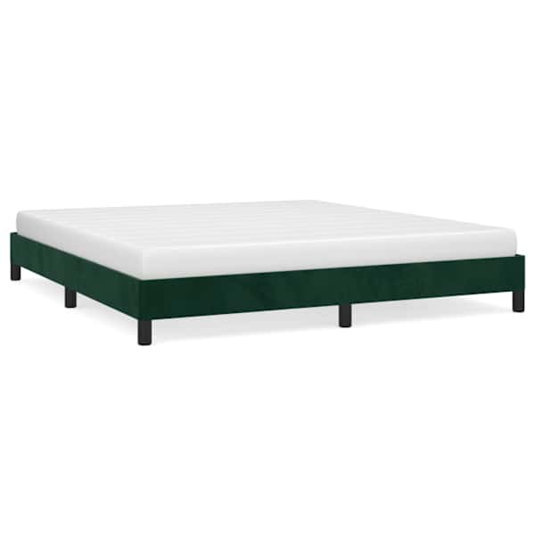 vidaXL Voodiraam ilma Madratsita Tumeroheline 180x200 cm samet