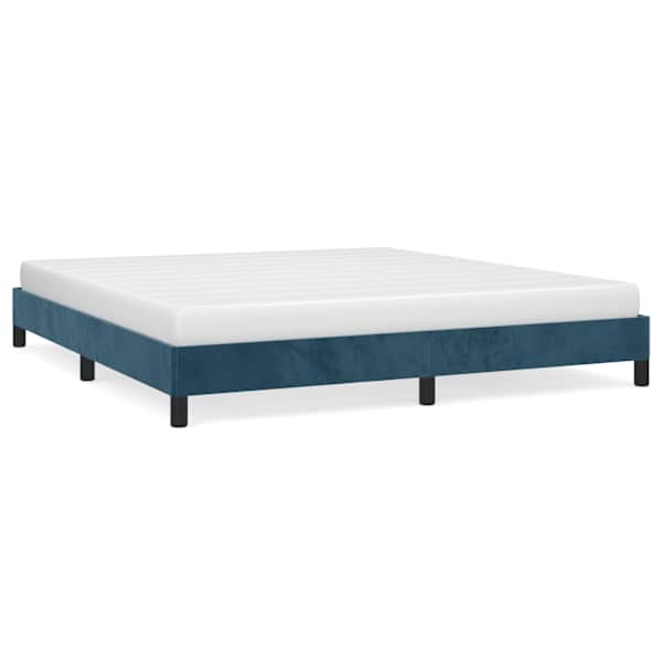 vidaXL Voodiraam ilma Madratsita Tumesinine 180x200 cm samet