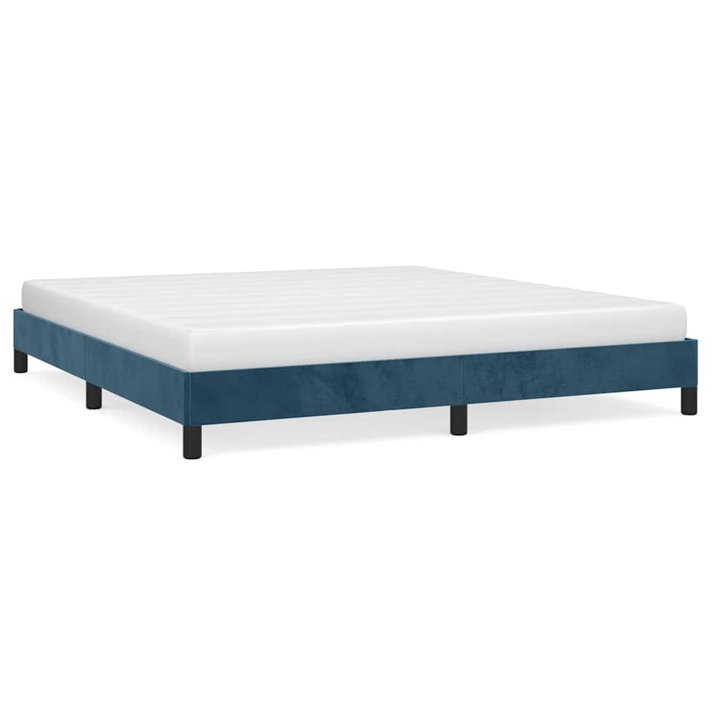 vidaXL Bedframe zonder matras 180x200 cm fluweel donkerblauw blauw, foto 3