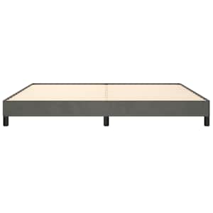 Rám postele bez matrace tmavě šedý 200 x 200 cm samet - obrázek 5