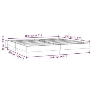 Rám postele bez matrace tmavě šedý 200 x 200 cm samet - obrázek 9
