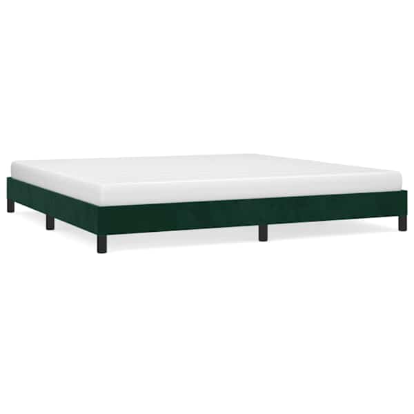 vidaXL Voodiraam ilma Madratsita Tumeroheline 200x200 cm samet