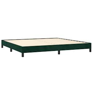 Rám postele bez matrace tmavě zelená 200 x 200 cm samet - obrázek 4