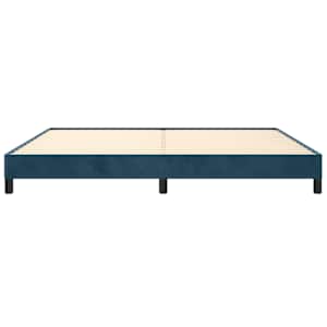 Rám postele bez matrace tmavě modrý 200x200 cm samet - obrázek 5