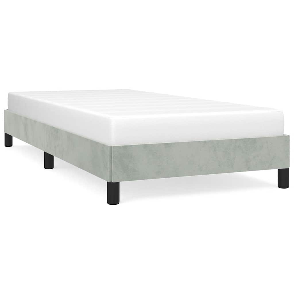 VidaXL Bed Frame Without Mattress Light Grey 100x203 Cm Twin XL Velvet