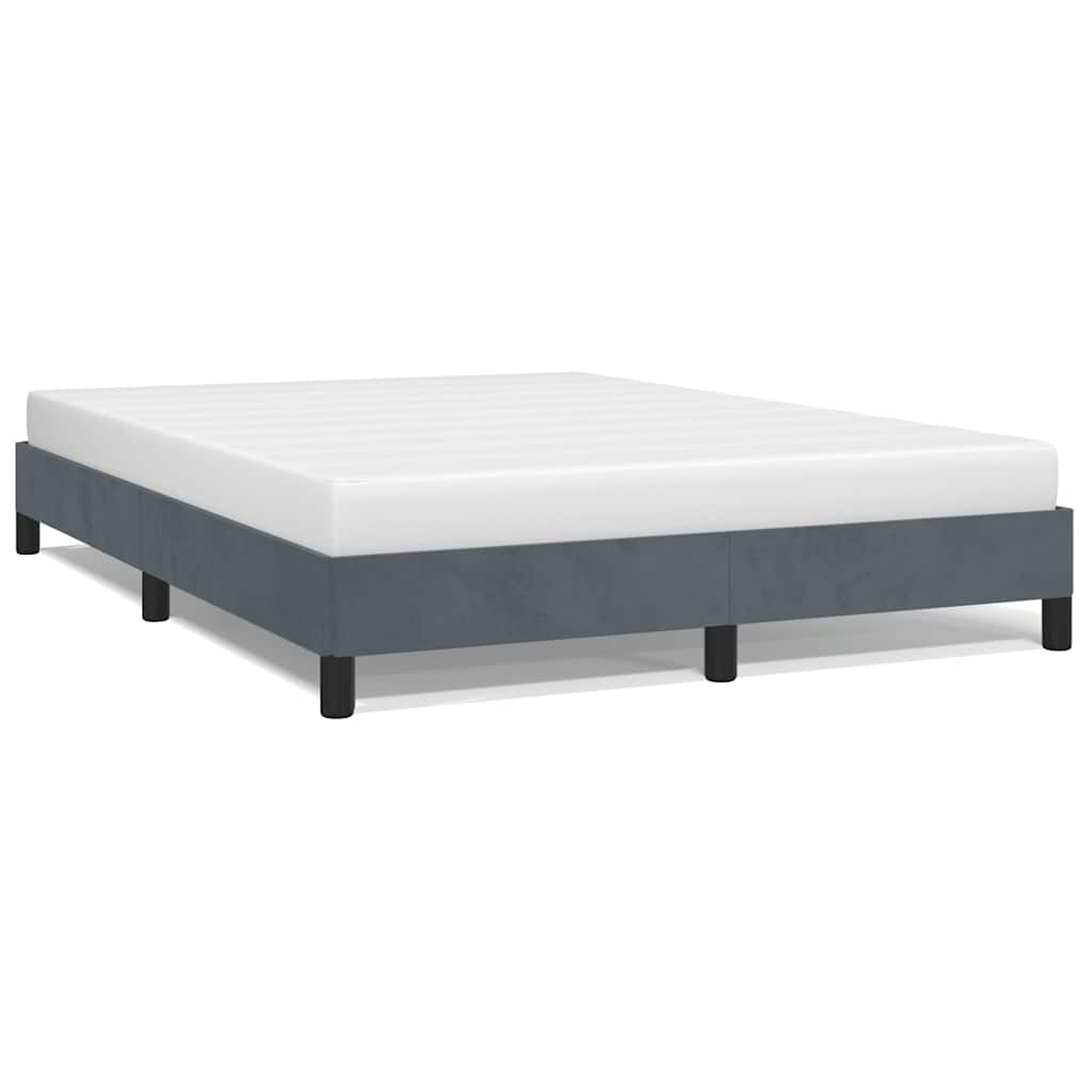 VidaXL Bed Frame Without Mattress Dark Gray 53.9x74.8 Full Velvet