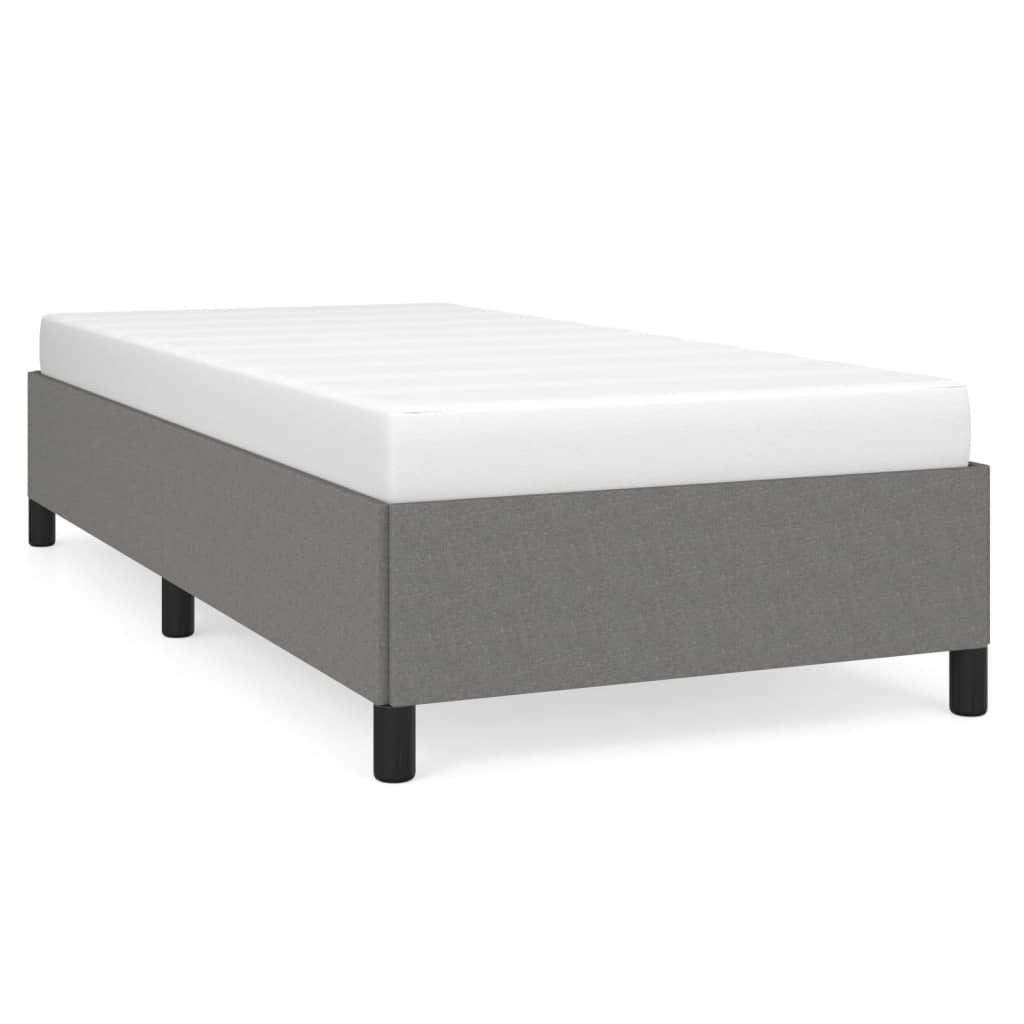 VidaXL Bedframe Zonder Matras 80x200 Cm Stof Donkergrijs