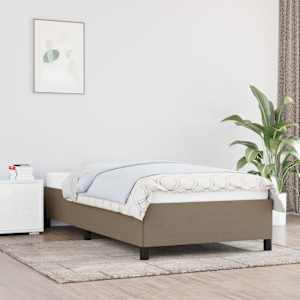 Rám postele bez matrací taupe 80x200 cm textil - obrázek 1