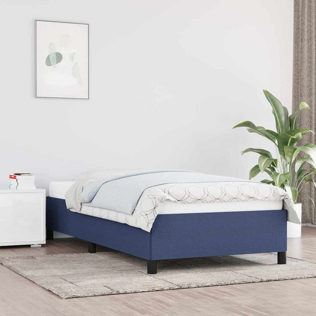 vidaXL sengeramme uden madras 90x190 cm stof blå