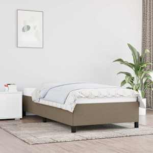 Rám postele bez matrací taupe 90x200 cm textil - obrázek 1