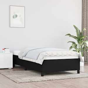 Posteljni okvir brez vzmetnice črn 100x200 cm blago