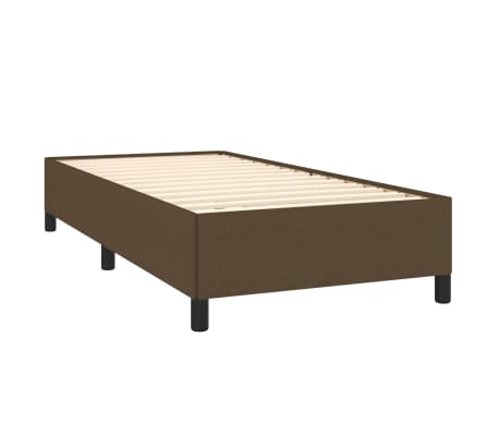 vidaXL Cadre de lit sans matelas marron fonc&eacute; 100x200 cm tissu
