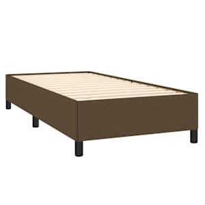 vidaXL Cadre de lit sans matelas marron fonc&eacute; 100x200 cm tissu