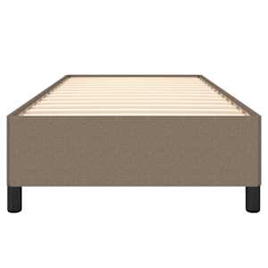 Rám postele bez matrace taupe 100 x 200 cm textil - obrázek 5