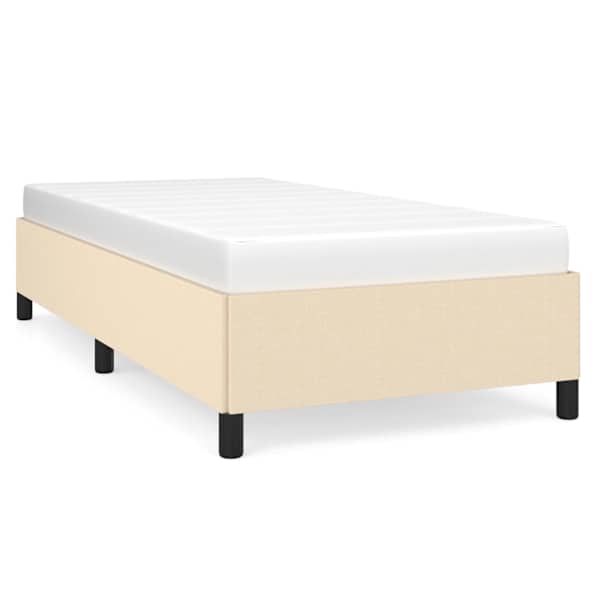 vidaXL Voodiraam ilma Madratsikreemita 100x200 cm kangas