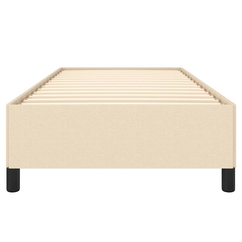 vidaXL Bedframe zonder matras 100x200 cm stof crèmekleurig, foto 4