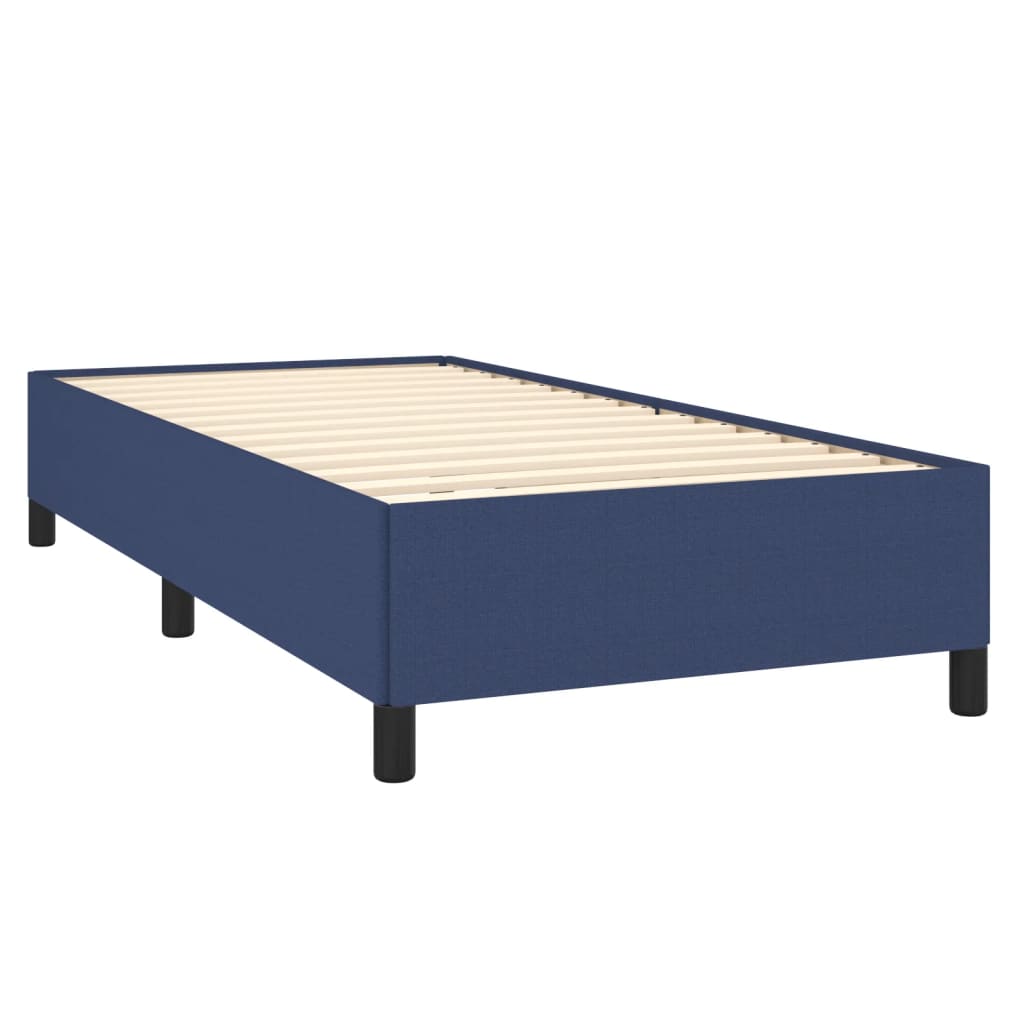 vidaXL Bedframe zonder matras 100x200 cm stof blauw afbeelding