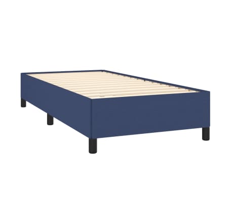 vidaXL Cadre de lit sans matelas bleu 100x200 cm tissu