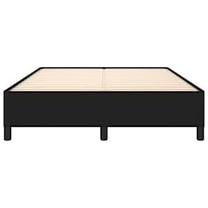 Rám postele bez matrace černý 140 x 190 cm textil - obrázek 5