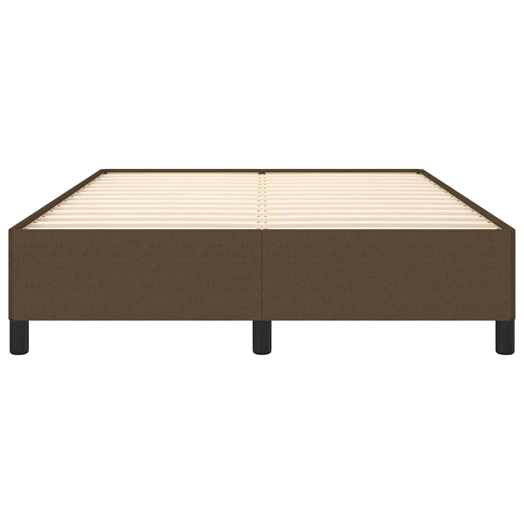 vidaXL Bedframe zonder matras stof donkerbruin 140x190 cm bruin, foto 4