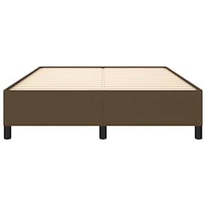 Rám postele bez matrace tmavě hnědý 140 x 190 cm textil - obrázek 5