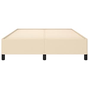 Rám postele bez matrace krémový 140 x 190 cm textil - obrázek 5