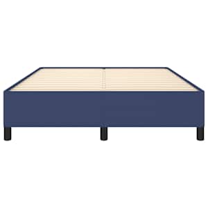 Rám postele bez matrace modrý 140 x 190 cm textil - obrázek 5